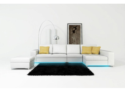 Ledersofa Sofa Couch Wohnlandschaft Modern Ecksofa Eck Garnitur Design
