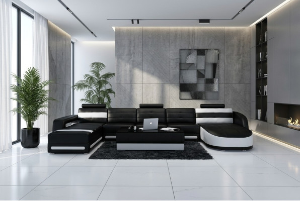 Ecksofa mit ergonomischer Rückenlehne und bequemen Armlehnen