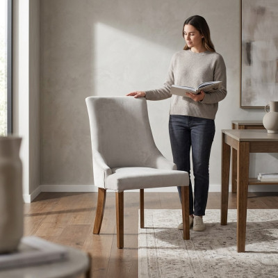 Designer Stuhl Luxus Lehnstuhl Polster Stühle Sessel Wohn Ess Zimmer Neu