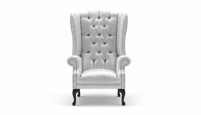 Ohrensessel Sessel Fernseh Design Polster Sofa Couch Chesterfield Textil 1082