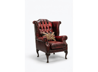 Ohrensessel Sessel Fernseh Design Polster Sofa Couch Chesterfield Textil Neu 342