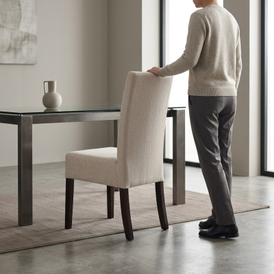Designer Stuhl Luxus Lehnstuhl Polster Stühle Lehn Sitz Ess Wohn Zimmer