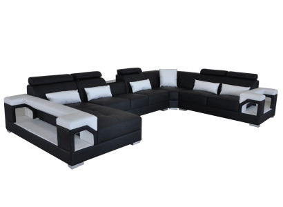 Ecksofa mit ergonomischer Rückenlehne und funktionalen Armlehnen