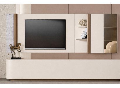 Wohnzimmer-Set mit großer und kleiner Panorama-Paneele und TV-Element