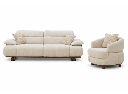 Wohnzimmer Sofagarnitur 3+1 Sitzer Luxuriöses Polstermöbel Set 2tlg