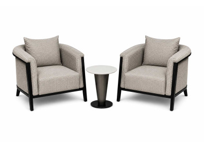 Wohnzimmer Set 2x Sessel Luxusmöbel Design Beistelltisch Komplettes
