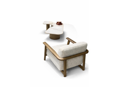 Wohnzimmer Set Modernes Design Beigefarbene Polsterung Bequemer Sessel