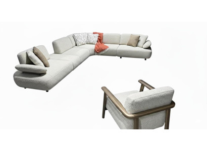 Wohnzimmer Set Moderner Stil Minimalistisches Design Beige Farbe