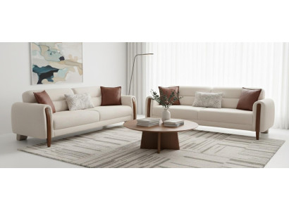Wohnzimmer Sofagarnitur 2x Sofa 3 Sitzer Polstermöbel Komfortabel Set