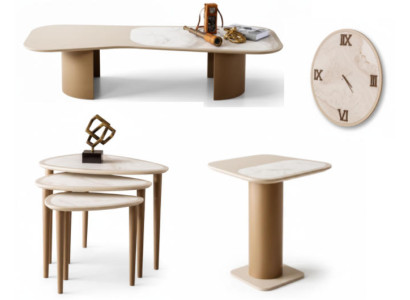 Wohnzimmer Set Moderner Stil Beige Holzrahmen Minimalistisches Design