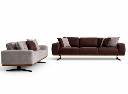 Wohnzimmer Set Moderner Stil Beigefarben Weiches Sofa Elegantes Design