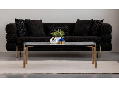 Wohnzimmer Set 4-Sitzer Sofa & Couchtisch Stil Modern