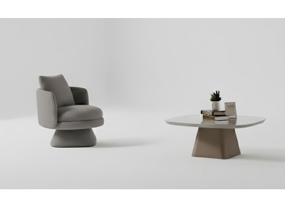 Wohnzimmer-Set Sessel Couchtisch Weiß Farbe Moderner Stil Glasplatte