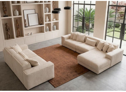 Wohnzimmermöbel Moderner Stil Weiß Holzgestell Entspannend Komfortable