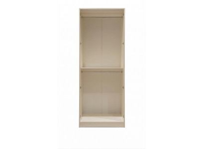 2turiger  Kleiderschrank mit Kleiderstange Beige Moderner Stil Elegant