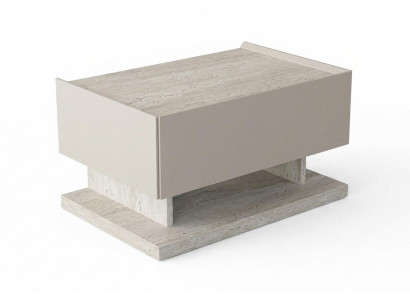 2xNachttisch Beige Moderner Stil Ordentlich Hell Stilvoll Elegant