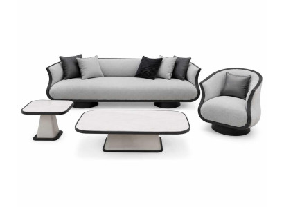 Wohnzimmer Sofa Set 3+1 Sitzer Designer Couchtisch Komplettes Beistelltisch
