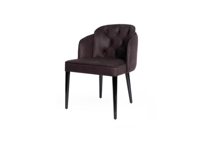 Design Stuhl Lehnstuhl Polster Stühle Lounge Massiv Holz Textil Holz Sessel Neu