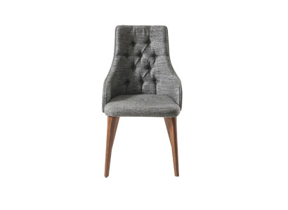 Stuhl Esszimmer Design Textil Stühle Möbel Luxus Holz Lehnstuhl Chesterfield Neu