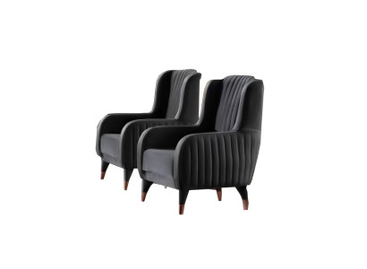 Einzelsessel Schwarz Designer 2x Lehnstuhl Polstersessel Luxus Möbel