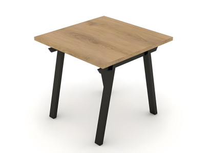 Couchtisch Beistelltisch Holztisch Quadratisch Metallbeine Arbeitszimmer