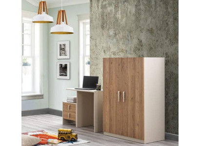 Elegantes 3-teiliges Möbelset aus Holz in Braun für Schlafzimmer