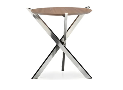 Beistelltisch aus Holz und Metall in Braun modern elegant