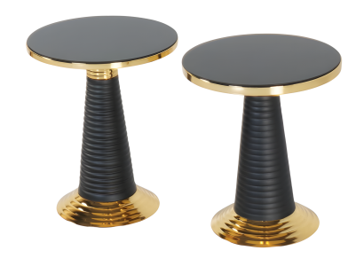 Beistelltisch aus Holz in Schwarz modern elegant