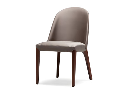 Eleganter brauner Holzstuhl im klassischen Design