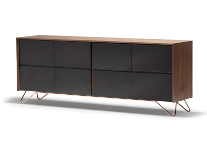 Elegante braune Holzkonsole im zeitlosen Design für Wohnzimmer