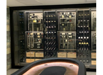 Weinschrank Weinkühlschrank Schaukasten Flaschenregal Schrankvitrine