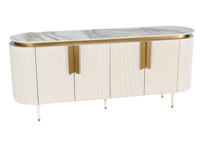 Elegantes beige Holz Sideboard im modernen Design