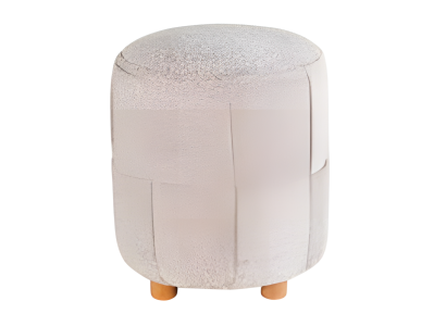 Beiger Holz Hocker im eleganten Design