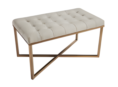 Beiger Holz Hocker im eleganten Design