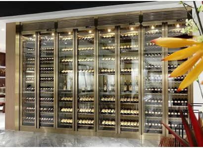 Weinkühlschrank Weinlagerregal Design-Weinschrank Weinhalter Flaschenregal