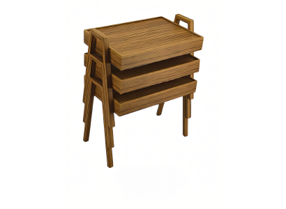 Elegantes braunes Couchtisch-Set aus Holz für modernes Wohnzimmer