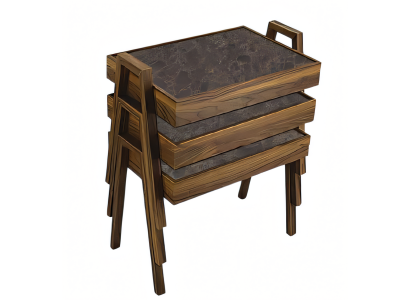Couchtisch-Set aus Holz in Braun modern elegant