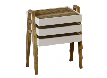 Couchtisch-Set aus Holz in Braun modern eleganter Wohnstil
