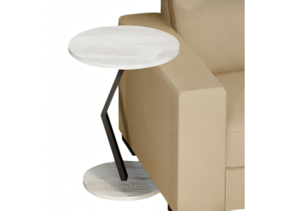 Beistelltisch aus Holz in Weiß modern eleganter Wohnstil