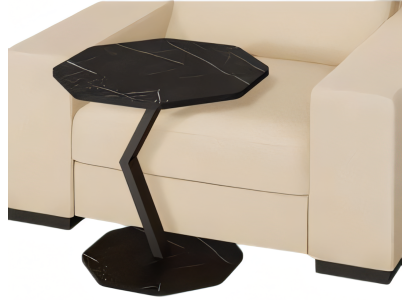 Eleganter schwarzer Beistelltisch aus Holz mit modernem Design