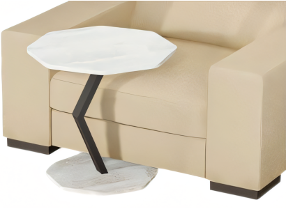 Beistelltisch aus Holz in Weiß modern eleganter Wohnstil
