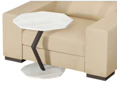 Eleganter weißer Beistelltisch aus Holz mit modernem Design