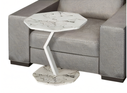 Beistelltisch aus Holz in Weiß modern eleganter Wohnstil
