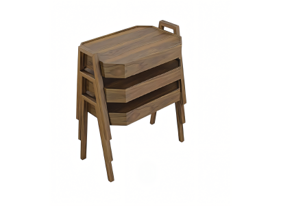 Couchtisch-Set aus Holz in Braun modern elegant
