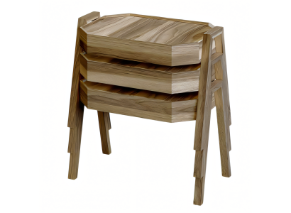 Couchtisch-Set aus Holz in Braun modern und robust