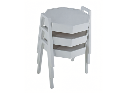 Couchtisch-Set aus Holz in Weiß modern und stilvoll