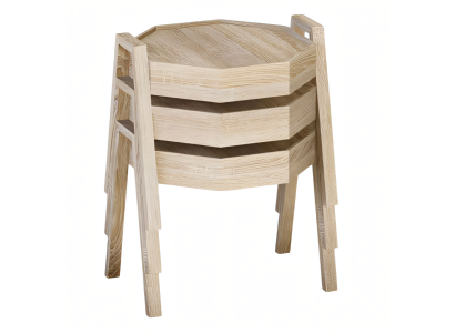 Couchtisch-Set aus Holz in Beige modern elegant