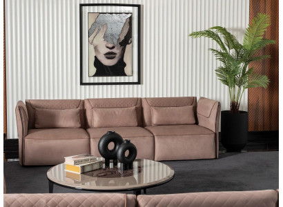 Elegantes beige Stoffsofa für Wohnzimmer im modernen Design