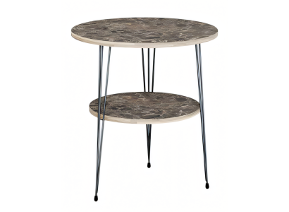 Beistelltisch aus Metall in Braun modern eleganter Wohnzimmertisch