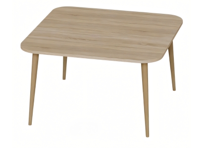 Eleganter brauner Holztisch im modernen Design